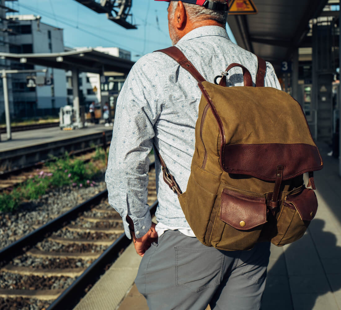 Campaign Waxed Canvas Backpack by Mission Mercantile Leather Goods
