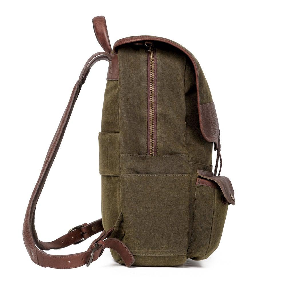 Campaign Waxed Canvas Backpack by Mission Mercantile Leather Goods