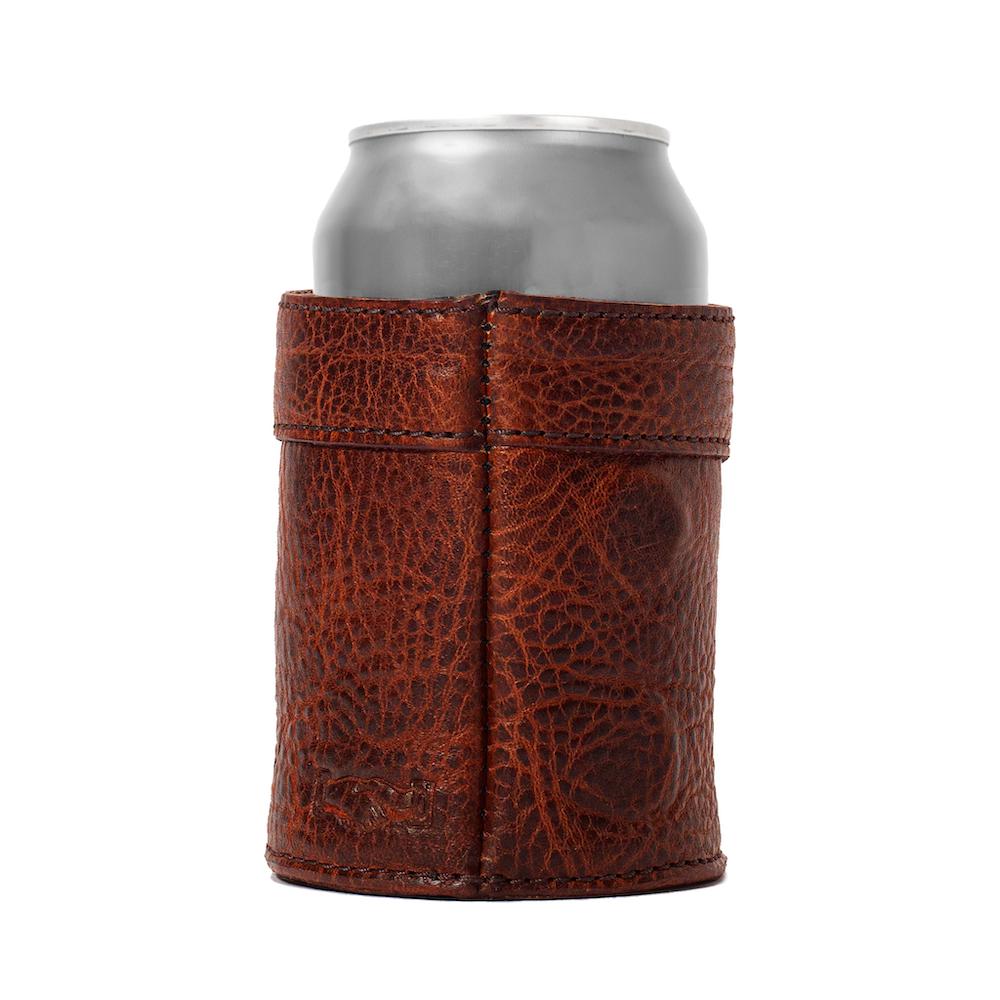 Campaign Leather Can Koozie by Mission Mercantile Leather Goods