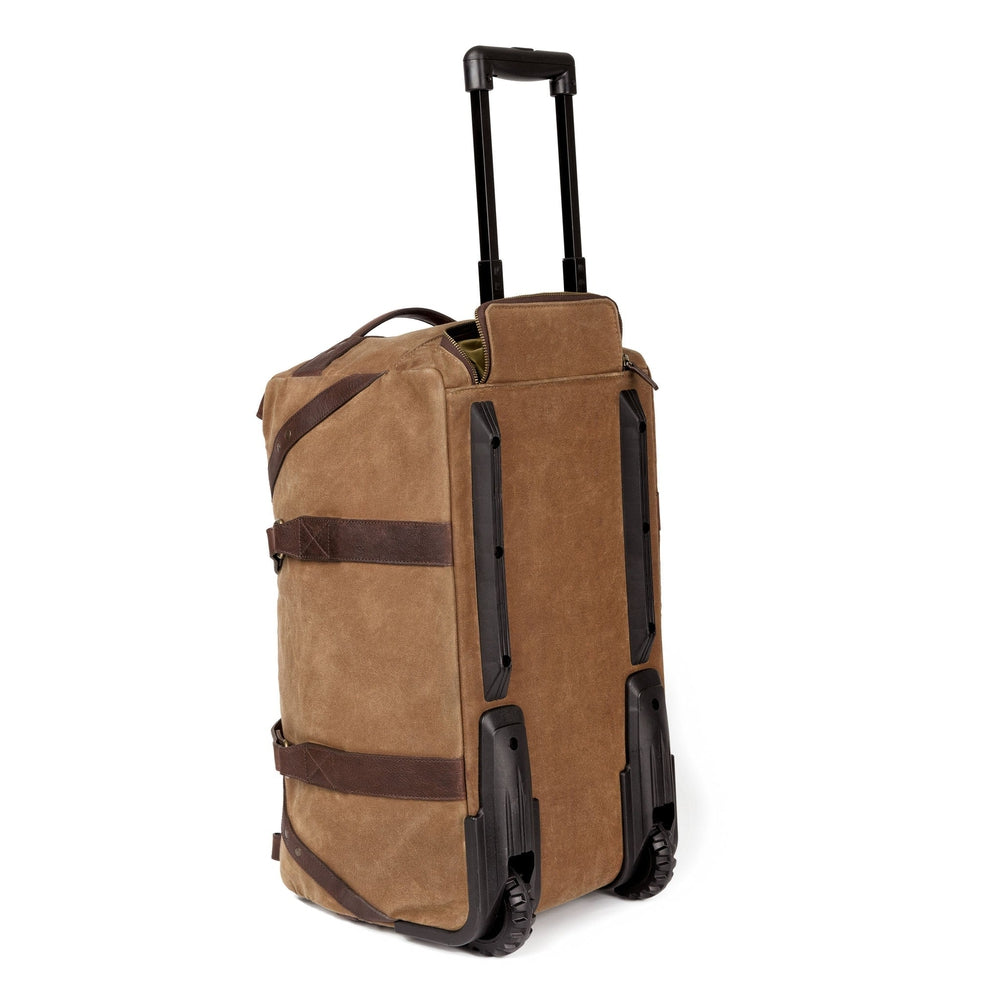Campaign Waxed Canvas Rolling Carry-On Duffle Bag by Mission Mercantile Leather Goods