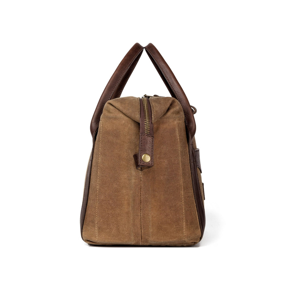 Mission Mercantile Leather Goods | Campaign Waxed Canvas X-Large Duffel Bag Smoke / Brown